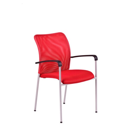 Jednací kovová židle Office Pro TRITON GRAY – s područkami
